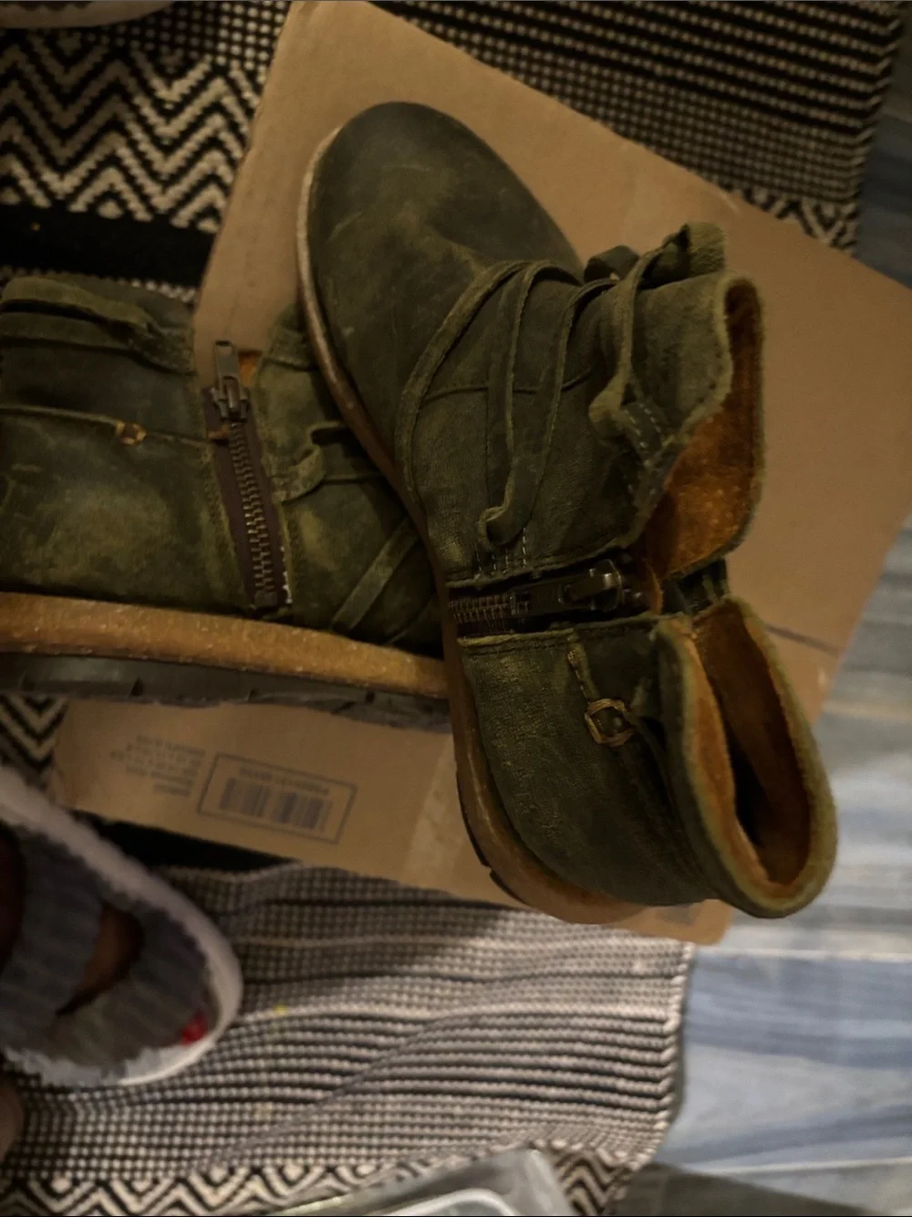 Women's Olive Green Ankle Boots